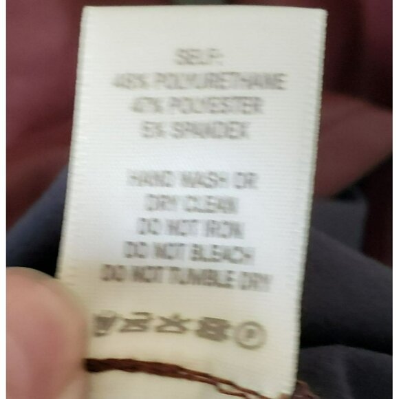 NEW Lapointe Stretch Faux Leather Mahogany Brown Button Front Collar Mini Dress - Picture 8 of 15